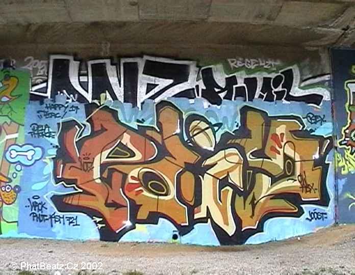 GraffBeatz - Barrandovský Most, Praha (9.4.2002)